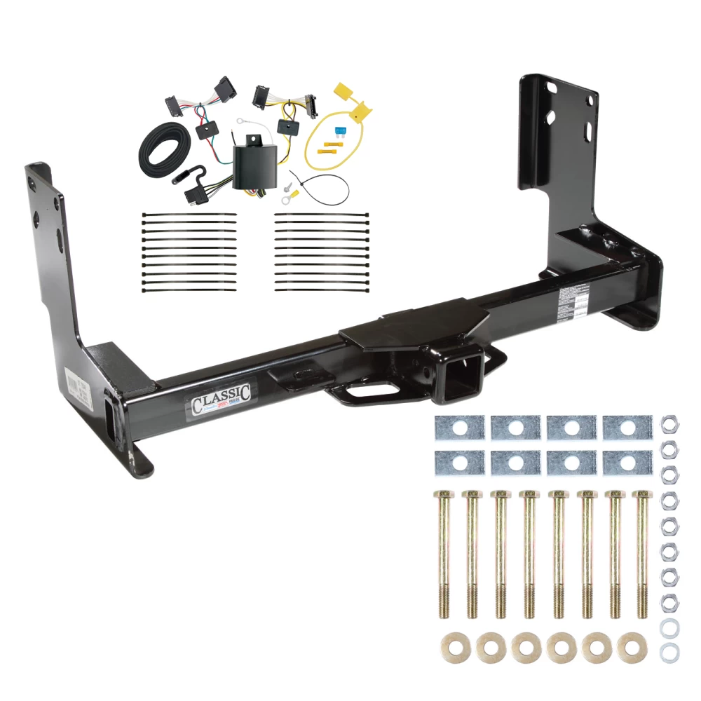 Trailer Tow Hitch For 07-13 Mercedes-Benz Freightliner 07-09 Dodge Sprinter 2500 3500 w/o Factory Step Bumper w/ Wiring Harness Kit