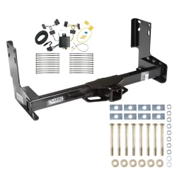 Trailer Tow Hitch For 07-13 Mercedes-Benz Freightliner 07-09 Dodge Sprinter 2500 3500 w/o Factory Step Bumper w/ Wiring Harness Kit