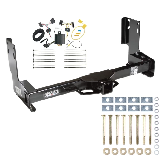 Trailer Tow Hitch For 07-13 Mercedes-Benz Freightliner 07-09 Dodge Sprinter 2500 3500 w/o Factory Step Bumper w/ Wiring Harness Kit