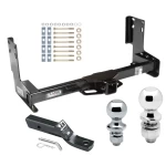 Trailer Tow Hitch For 07-25 Mercedes Freightliner Dodge Sprinter Van w/o OEM Step Bumper Except 144" WB Receiver w/ 1-7/8" and 2" Ball