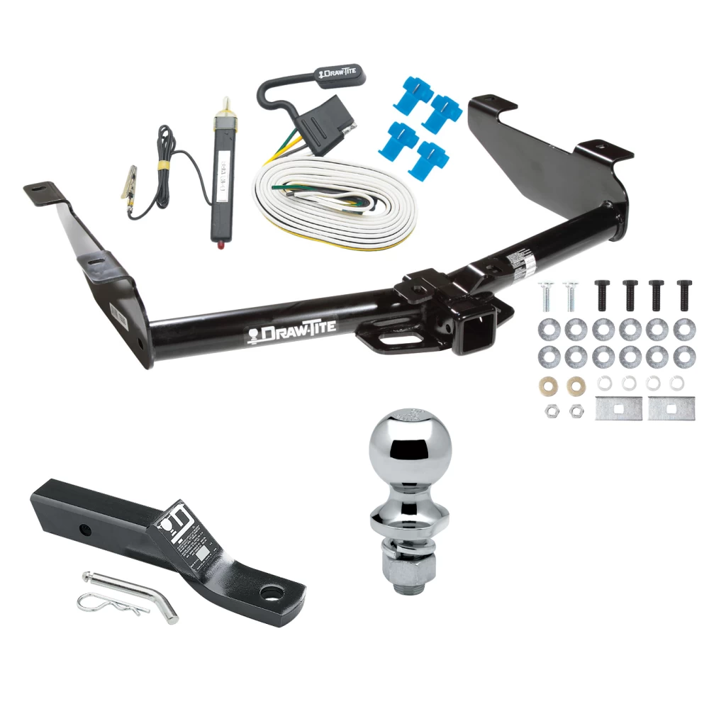 Custom Fit Trailer Hitch Wiring Harness (Requires Splicing) 2" Drop Ball-Mount w/ Pin/Clip 1-7/8" Chrome Ball Installation Hardware Installation Instructions 75550 20252 23 63816 Draw-Tite Trailer Tow Hitch 01-07 Chevy Silverado GMC Sierra 2500 Trailer Tow Hitch For 01-07 Chevy Silverado GMC Sierra 2500 HD 3500 Complete Package w/ Wiring and 1-7/8" Ball