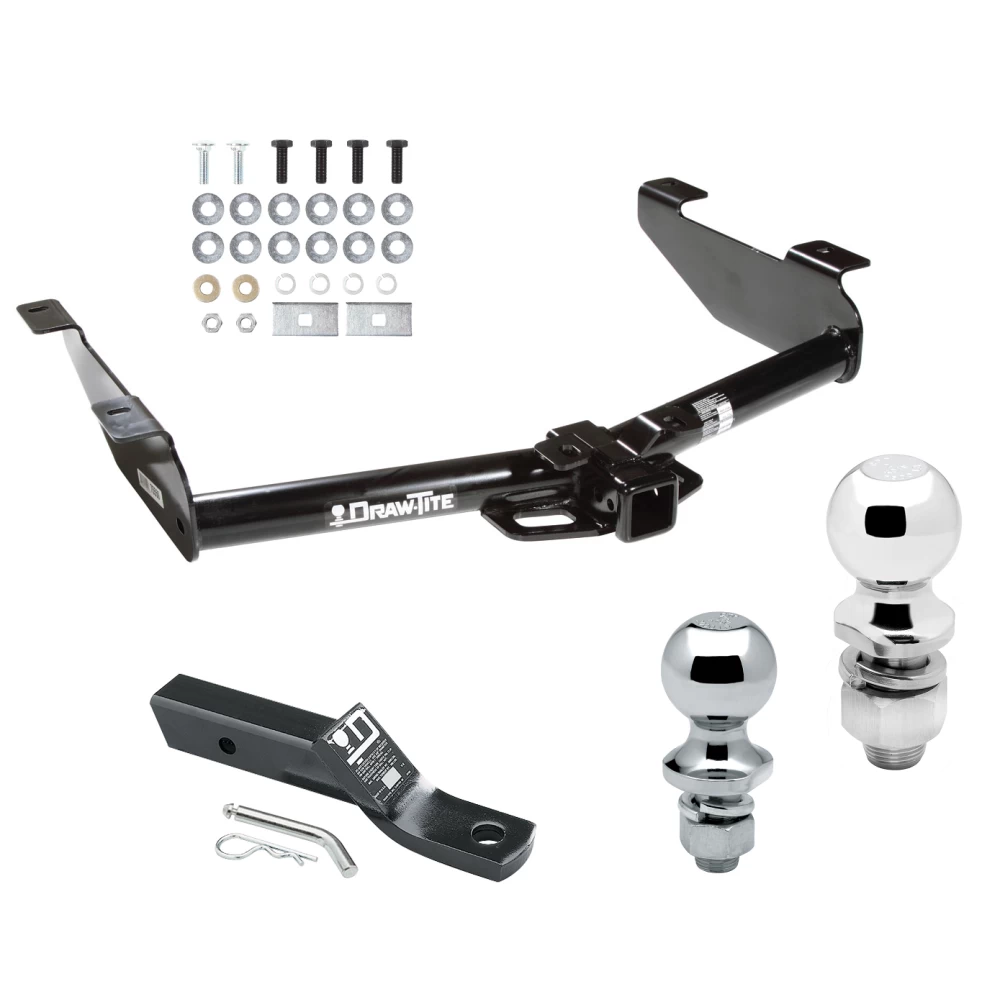 Trailer Tow Hitch For 01-10 Chevy Silverado GMC Sierra 2500 3500 HD 2007 Classic, 6-1/2 & 8 Foot Bed Receiver w/ 1-7/8" and 2" Ball