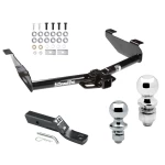 Trailer Tow Hitch For 01-10 Chevy Silverado GMC Sierra 2500 3500 HD 2007 Classic, 6-1/2 & 8 Foot Bed Receiver w/ 1-7/8" and 2" Ball