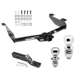 Trailer Tow Hitch For 01-10 Chevy Silverado GMC Sierra 2500 3500 HD 2007 Classic, 6-1/2 & 8 Foot Bed Receiver w/ 1-7/8" and 2" Ball