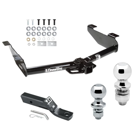 Trailer Tow Hitch For 01-10 Chevy Silverado GMC Sierra 2500 3500 HD 2007 Classic, 6-1/2 & 8 Foot Bed Receiver w/ 1-7/8" and 2" Ball