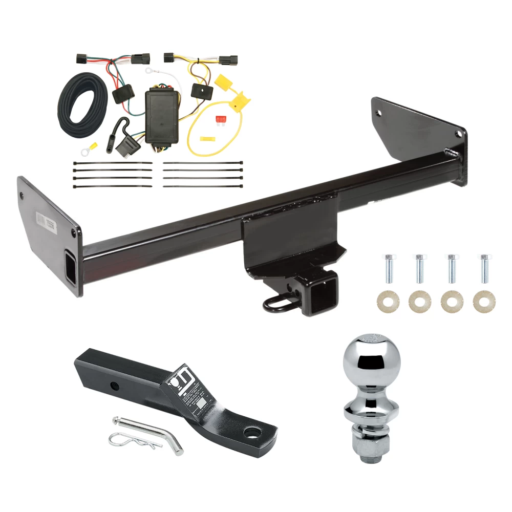 Trailer Tow Hitch For 08-10 Saturn Vue 12-12 Chevrolet Captiva Sport Complete Package w/ Wiring and 1-7/8" Ball