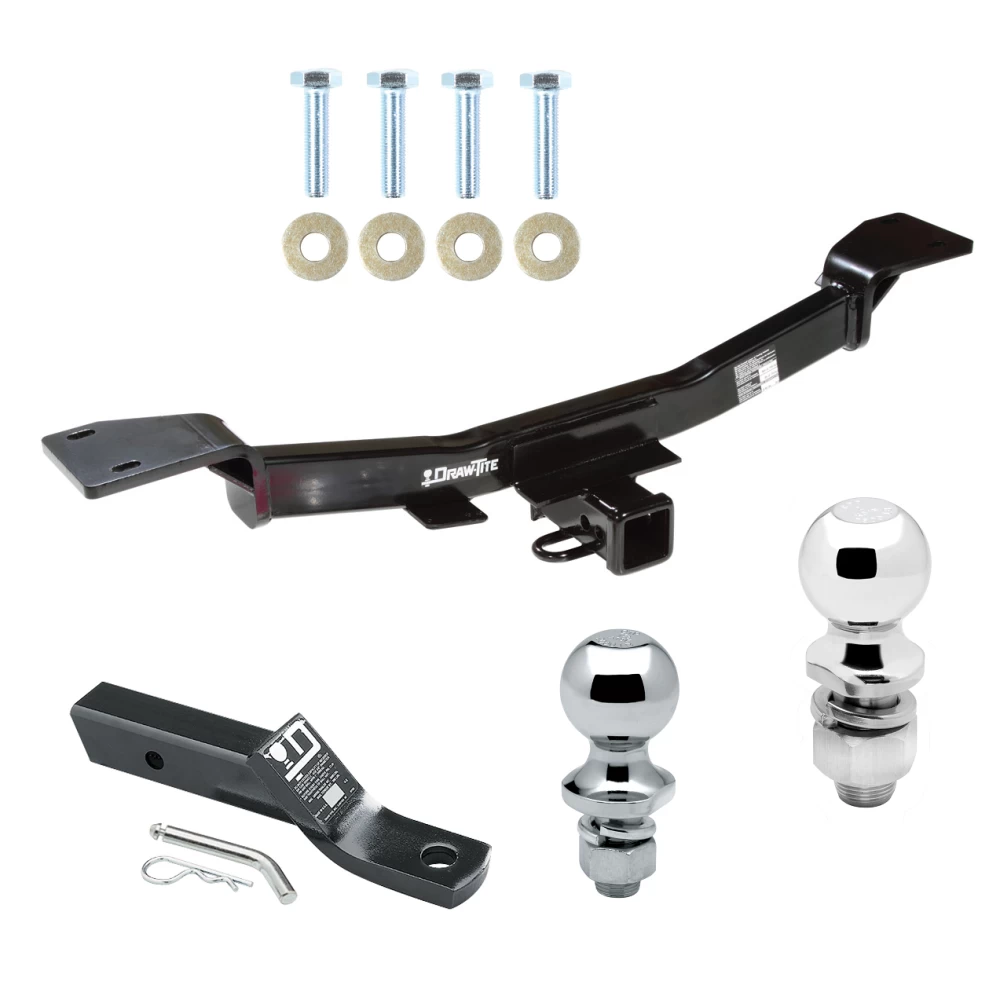 Trailer Tow Hitch For 05-09 Hyundai Tucson 05-10 KIA Sportage Receiver w/ 1-7/8" and 2" Ball