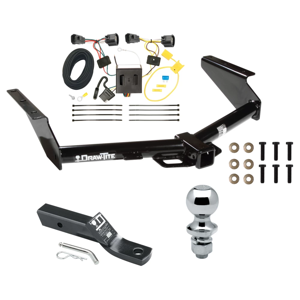 Trailer Tow Hitch For 08-12 Jeep Liberty All Models Complete Package w/ Wiring and 1-7/8" Ball