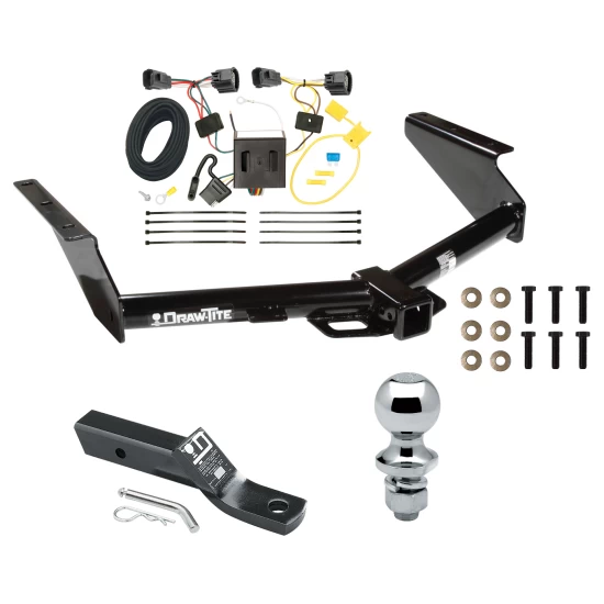 Trailer Tow Hitch For 08-12 Jeep Liberty All Models Complete Package w/ Wiring and 1-7/8" Ball
