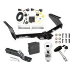 Trailer Tow Hitch For 08-12 Jeep Liberty All Models Deluxe Package Wiring 2" Ball and Lock