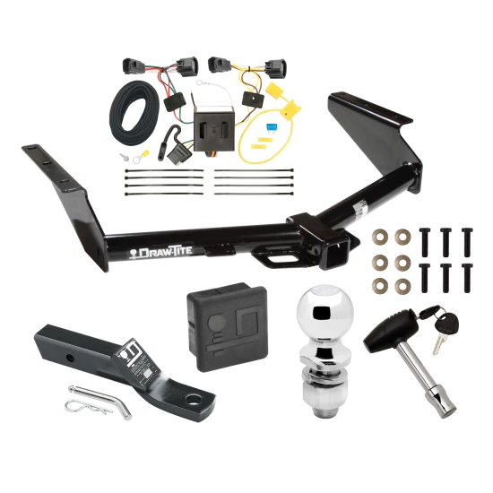 Trailer Tow Hitch For 08-12 Jeep Liberty All Models Deluxe Package Wiring 2" Ball and Lock