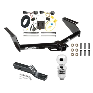 Trailer Tow Hitch For 08-12 Jeep Liberty All Models Complete Package w/ Wiring and 2" Ball