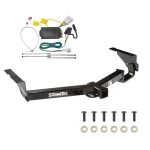 Trailer Tow Hitch For 08-13 Toyota Highlander Donut Spare Tire Only w/ Wiring Harness Kit