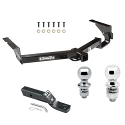 Trailer Tow Hitch For 08-13 Toyota Highlander Donut Spare Tire Only Receiver w/ 1-7/8" and 2" Ball