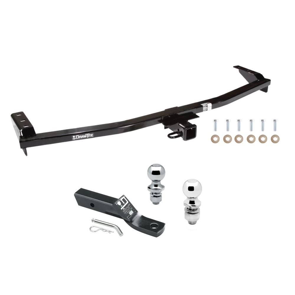 Trailer Tow Hitch For 01-06 Acura MDX 03-08 Honda Pilot Receiver w/ 1-7/8" and 2" Ball