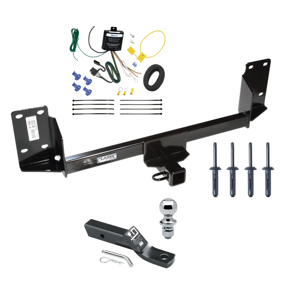 Trailer Tow Hitch For 07-14 BMW X5 All Models Complete Package w/ Wiring and 1-7/8" Ball