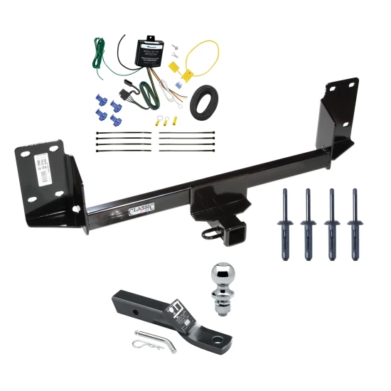 Trailer Tow Hitch For 07-14 BMW X5 All Models Complete Package w/ Wiring and 1-7/8" Ball