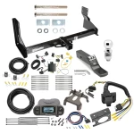 Trailer Hitch and Brake Control Kit For 07-13 Mercedes-Benz Freightliner 07-09 Dodge Sprinter 2500 3500 w/ Factory Step Bumper Tekonsha Prodigy P3 Brake Controller 7-Way RV Wiring Harness Complete System Receiver 2" Tow Ball with factory step bumper