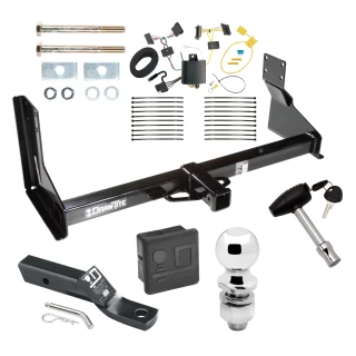 Trailer Tow Hitch For 14-25 Freightliner Mercedes-Benz Sprinter 1500 2500 3500 w/ Factory Step Bumper Deluxe Package Wiring 2" Ball and Lock