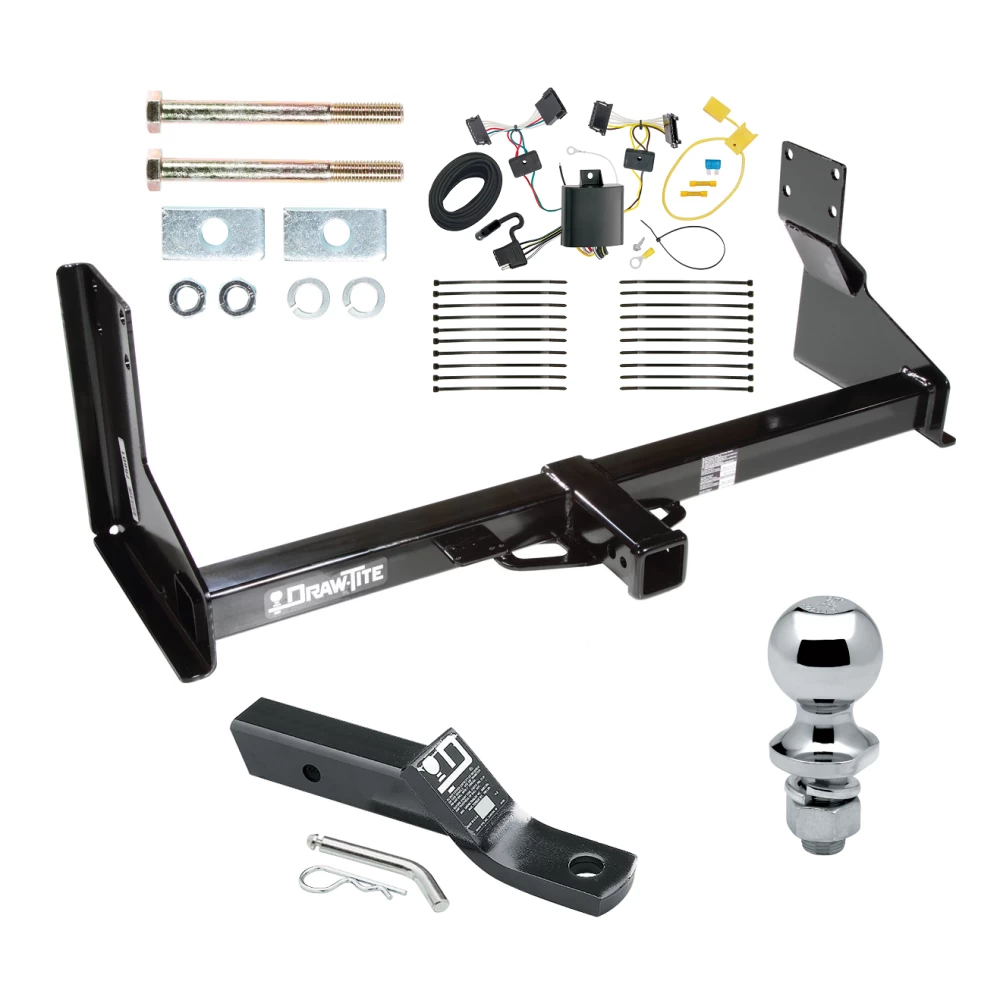 Trailer Tow Hitch For 07-13 Mercedes-Benz Freightliner 07-09 Dodge Sprinter 2500 3500 w/ Factory Step Bumper Complete Package w/ Wiring and 1-7/8" Ball with factory step bumper