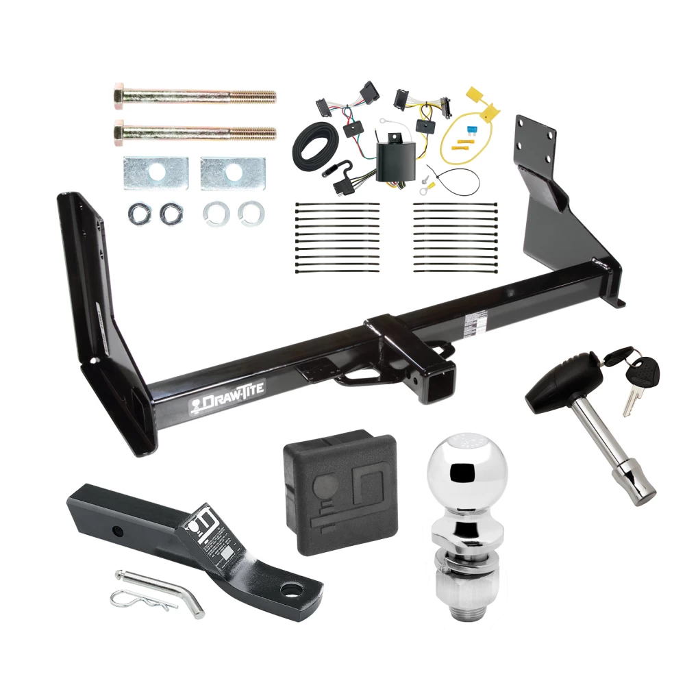 Trailer Tow Hitch For 07-13 Mercedes-Benz Freightliner 07-09 Dodge Sprinter 2500 3500 w/ Factory Step Bumper Deluxe Package Wiring 2" Ball and Lock