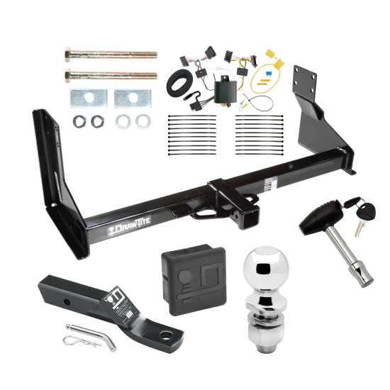 Trailer Tow Hitch For 07-13 Mercedes-Benz Freightliner 07-09 Dodge Sprinter 2500 3500 w/ Factory Step Bumper Deluxe Package Wiring 2" Ball and Lock