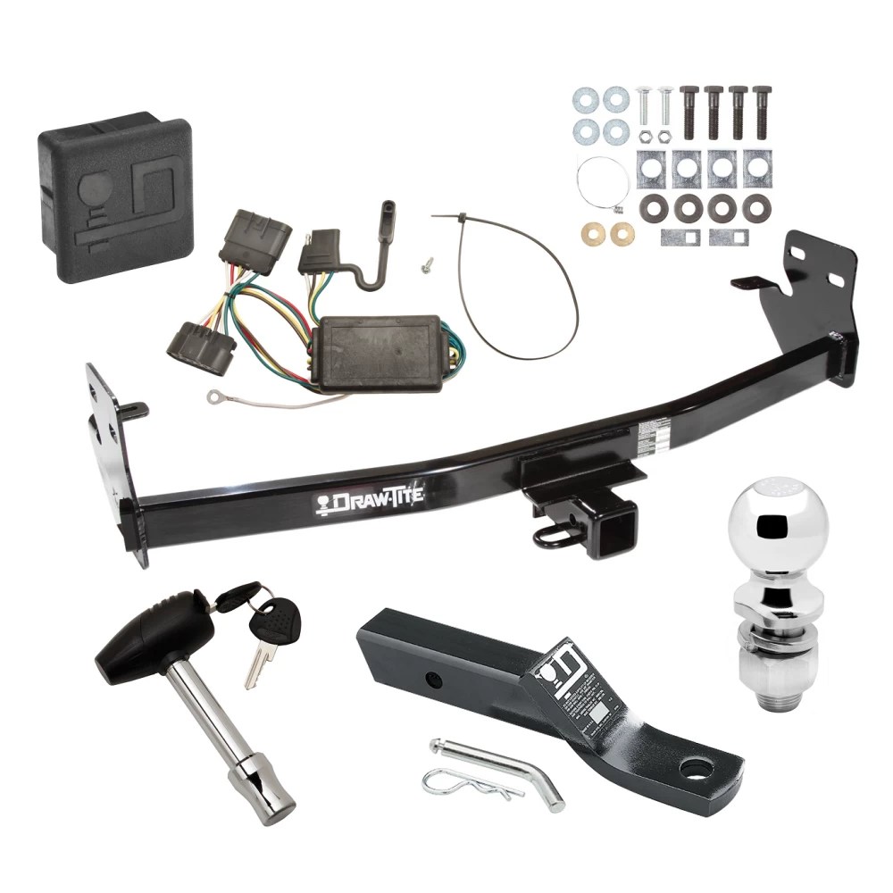 Trailer Tow Hitch For 04-12 Chevrolet Colorado GMC Canyon 06-08 Isuzu I-Series Pickup Deluxe Package Wiring 2" Ball and Lock