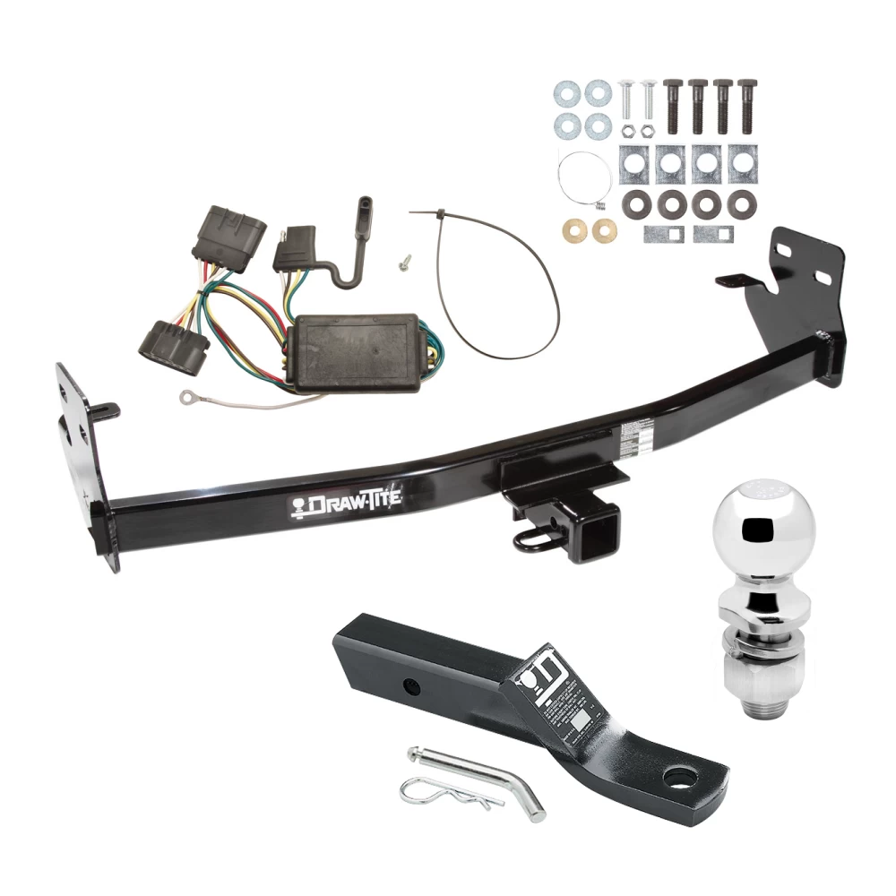 Trailer Tow Hitch For 04-12 Chevrolet Colorado GMC Canyon 06-08 Isuzu I-Series Pickup Complete Package w/ Wiring and 2" Ball