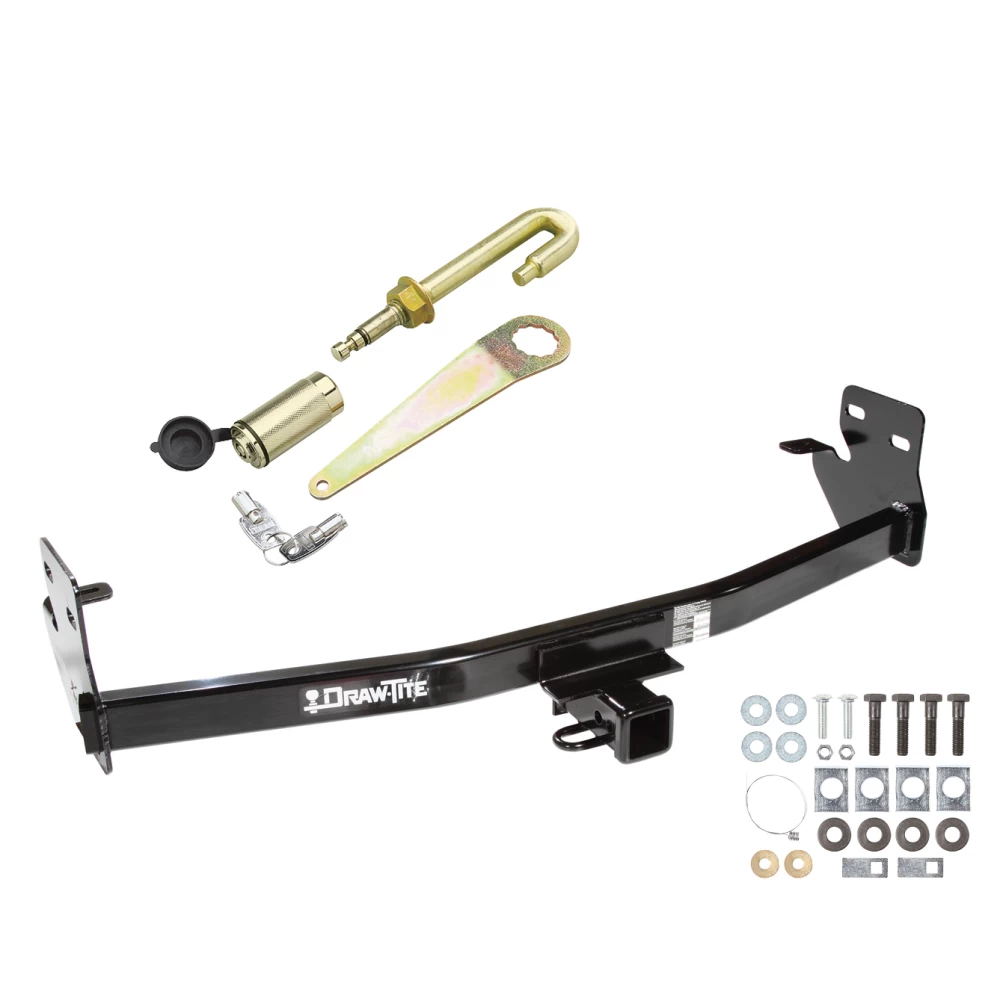 Trailer Tow Hitch For 04-12 Chevy Colorado GMC Canyon 06-08 Isuzu I-Series Pickup Class 3 2" Towing Receiver w/ J-Pin Anti-Rattle Lock