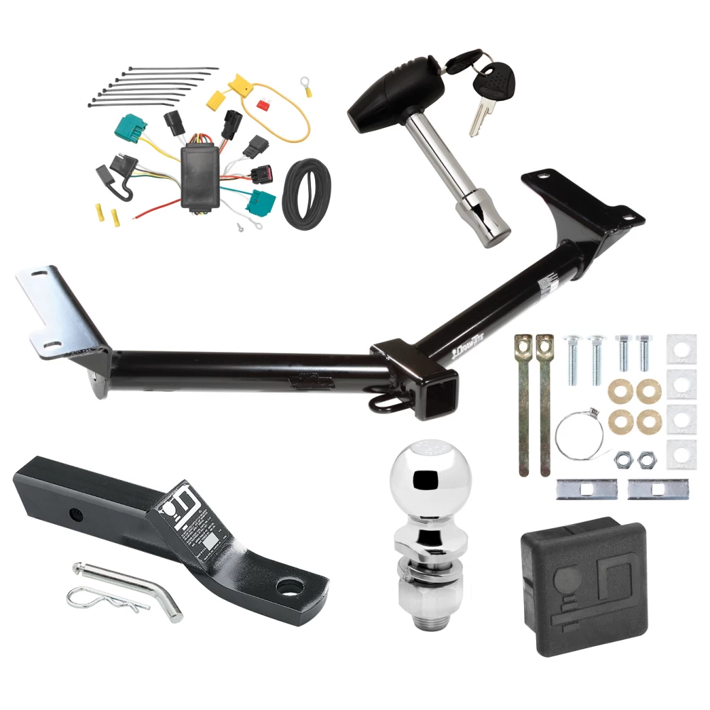 Trailer Tow Hitch For 09-09 Dodge Journey All Models Deluxe Package Wiring 2" Ball and Lock
