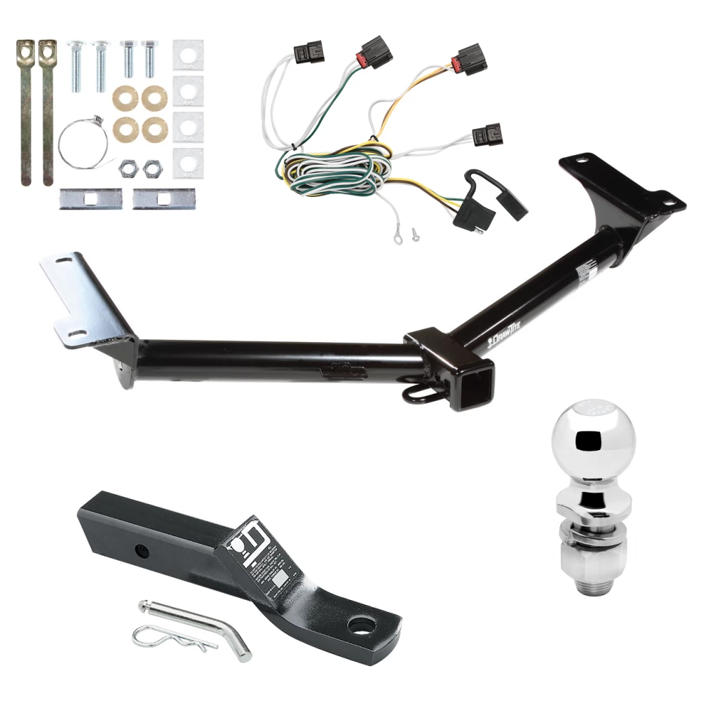 Trailer Tow Hitch For 10-10 Dodge Journey All Models Complete Package w/ Wiring and 2" Ball