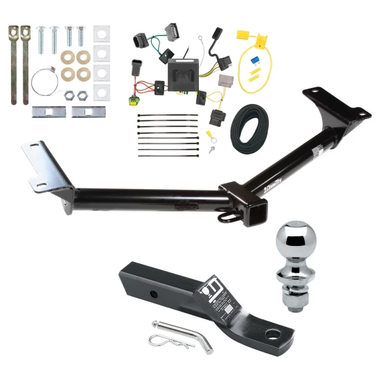 Trailer Tow Hitch For 11-20 Dodge Journey w/LED Taillights Complete Package w/ Wiring and 1-7/8" Ball