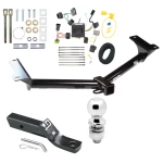 Trailer Tow Hitch For 11-20 Dodge Journey w/ LED Taillights Complete Package w/ Wiring and 2" Ball