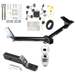 Trailer Tow Hitch For 11-20 Dodge Journey w/ LED Taillights Complete Package w/ Wiring and 2" Ball