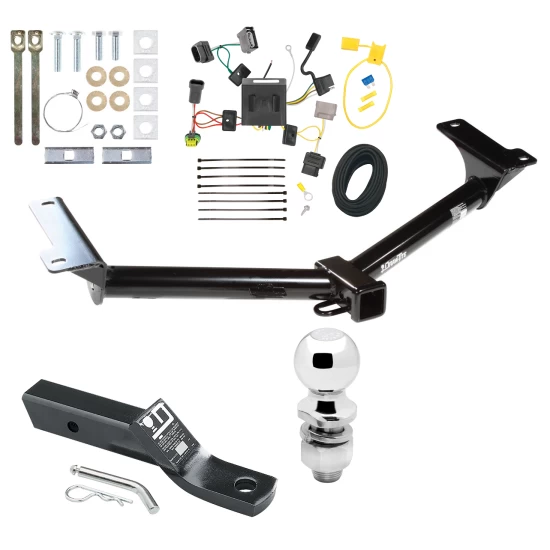 Trailer Tow Hitch For 11-20 Dodge Journey w/ LED Taillights Complete Package w/ Wiring and 2" Ball