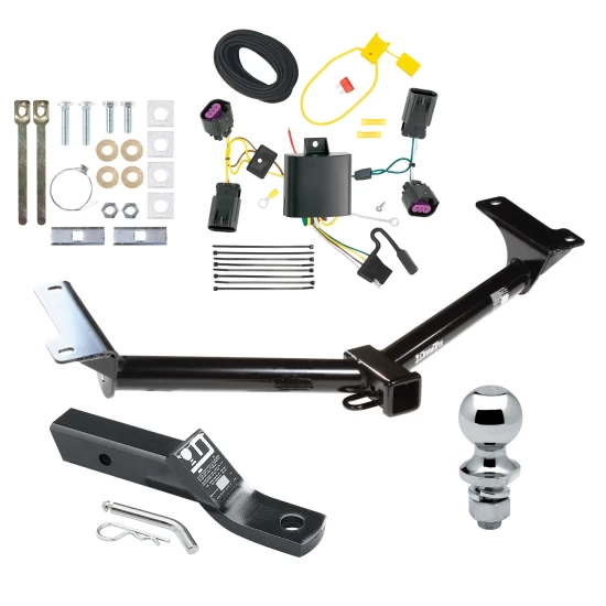 Trailer Tow Hitch For 11-20 Dodge Journey w/o LED Taillights Complete Package w/ Wiring and 1-7/8" Ball