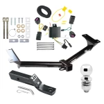 Trailer Tow Hitch For 11-20 Dodge Journey w/o LED Taillights Complete Package w/ Wiring and 2" Ball