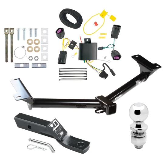 Trailer Tow Hitch For 11-20 Dodge Journey w/o LED Taillights Complete Package w/ Wiring and 2" Ball