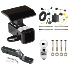 Trailer Tow Hitch For 12-17 Volkswagen Tiguan (2018 Limited) Complete Package w/ Wiring and 2" Ball