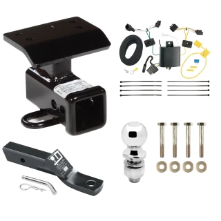 Trailer Tow Hitch For 12-17 Volkswagen Tiguan (2018 Limited) Complete Package w/ Wiring and 2" Ball