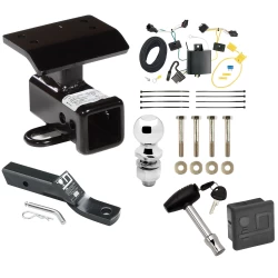 Trailer Tow Hitch For 12-17 Volkswagen Tiguan (2018 Limited) Deluxe Package Wiring 2" Ball and Lock