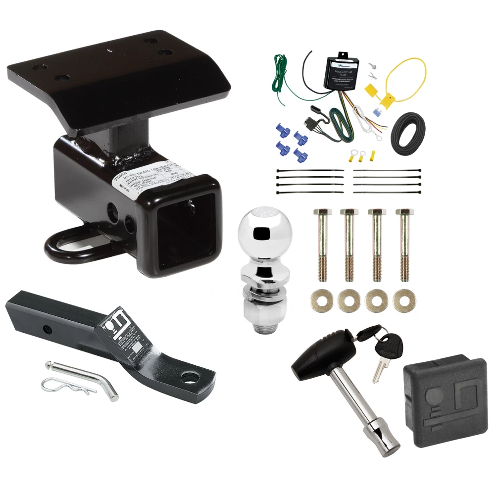 Trailer Tow Hitch For 09-11 Volkswagen Tiguan All Models Deluxe Package Wiring 2" Ball and Lock