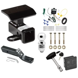 Trailer Tow Hitch For 09-11 Volkswagen Tiguan All Models Deluxe Package Wiring 2" Ball and Lock