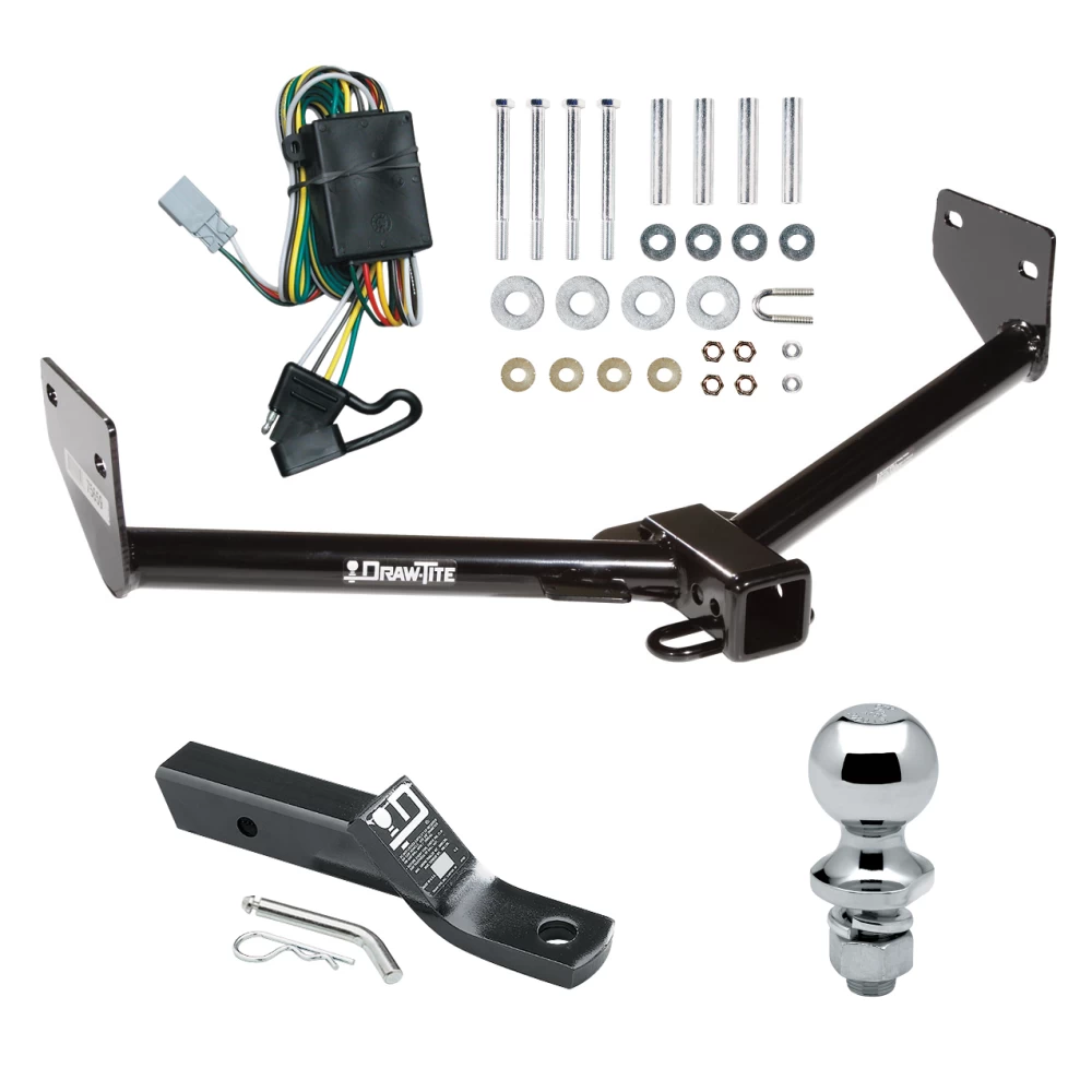 Trailer Tow Hitch For 03-04 Honda Element All Models Complete Package w/ Wiring and 1-7/8" Ball