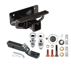 Trailer Tow Hitch For 03-18 Dodge Ram 1500 19-24 Classic 03-10 2500 3500 Except OEM Hitch or Cab & Chassis Receiver w/ 1-7/8" and 2" Ball