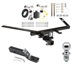 Trailer Tow Hitch For 10-19 Ford Taurus All Models Complete Package w/ Wiring and 1-7/8" Ball