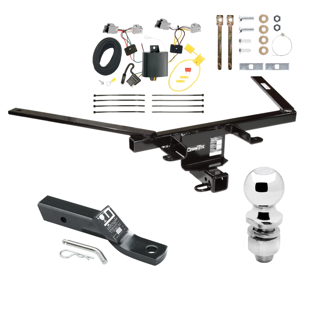 Trailer Tow Hitch For 10-19 Ford Taurus All Models Complete Package w/ Wiring and 2" Ball