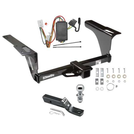Trailer Tow Hitch For 10-19 Subaru Outback Wagon Except Sport Complete Package w/ Wiring and 1-7/8" Ball