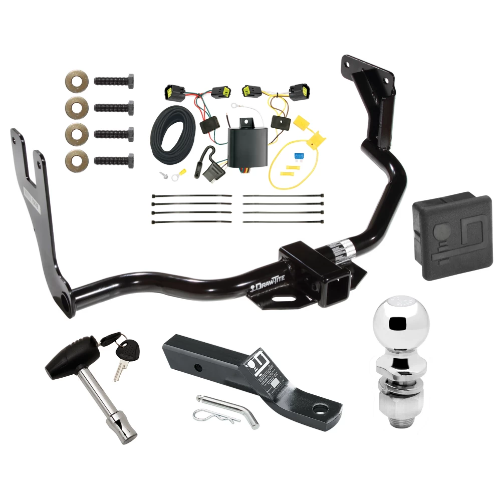 Trailer Tow Hitch For 10-13 Ford Transit Connect All Models Deluxe Package Wiring 2" Ball and Lock