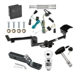 Trailer Tow Hitch For 09-20 Ford Flex All Models Deluxe Package Wiring 2" Ball and Lock